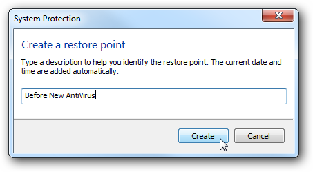 Restore Point in Windows 7